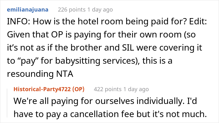 &ldquo;[Would I Be The Jerk] If I Cancelled My Vacation Ticket Because My Family Wants Me To Share A Room With My Nieces?&rdquo;