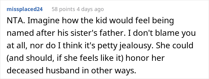 “[Am I A Jerk] For Telling My Wife I Don’t Want To Name Our Child After Her Late Husband?”