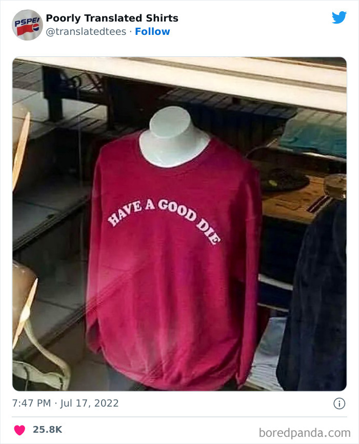 “Lost In Translation”: 40 Ridiculous And Funny English T-Shirts Found Across The World “Lost In Translation”: 40 Ridiculous And Funny English T-Shirts Found Across The World