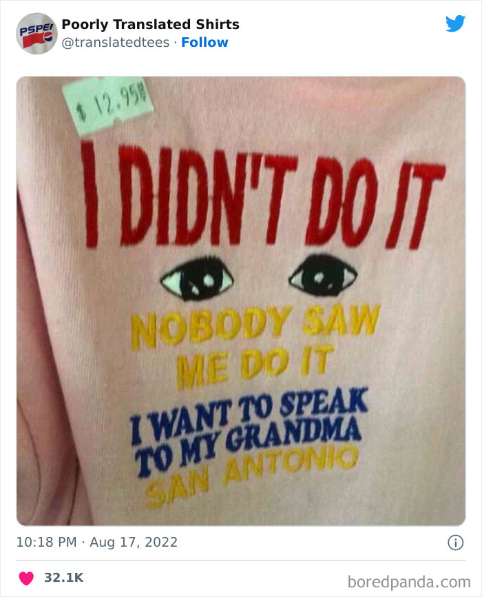 “Lost In Translation”: 40 Ridiculous And Funny English T-Shirts Found Across The World “Lost In Translation”: 40 Ridiculous And Funny English T-Shirts Found Across The World