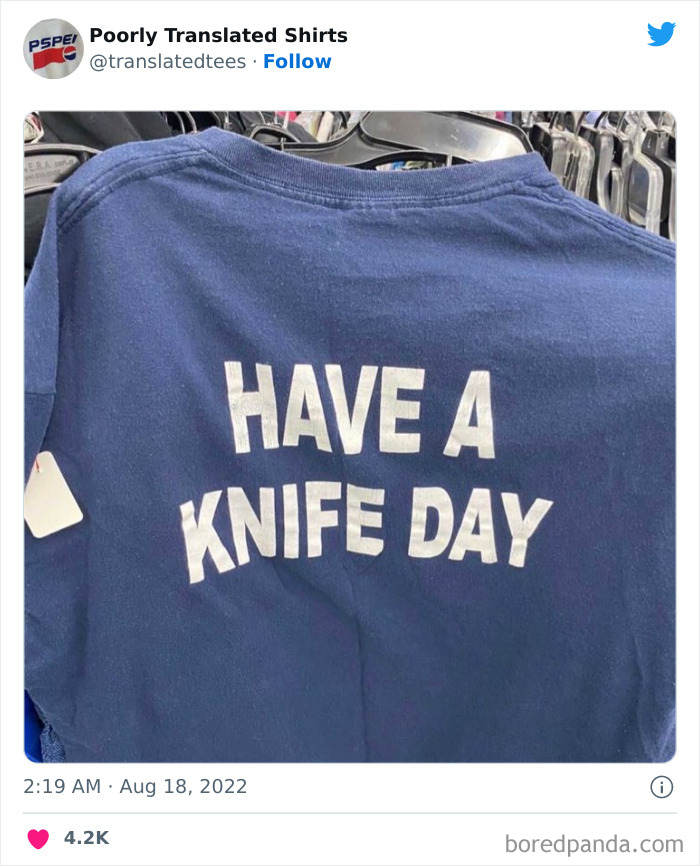 “Lost In Translation”: 40 Ridiculous And Funny English T-Shirts Found Across The World “Lost In Translation”: 40 Ridiculous And Funny English T-Shirts Found Across The World