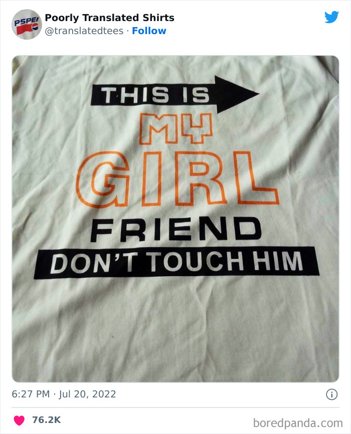 “Lost In Translation”: 40 Ridiculous And Funny English T-Shirts Found Across The World “Lost In Translation”: 40 Ridiculous And Funny English T-Shirts Found Across The World