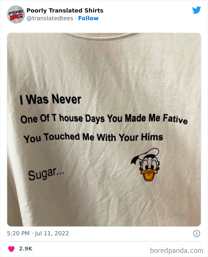 “Lost In Translation”: 40 Ridiculous And Funny English T-Shirts Found Across The World “Lost In Translation”: 40 Ridiculous And Funny English T-Shirts Found Across The World