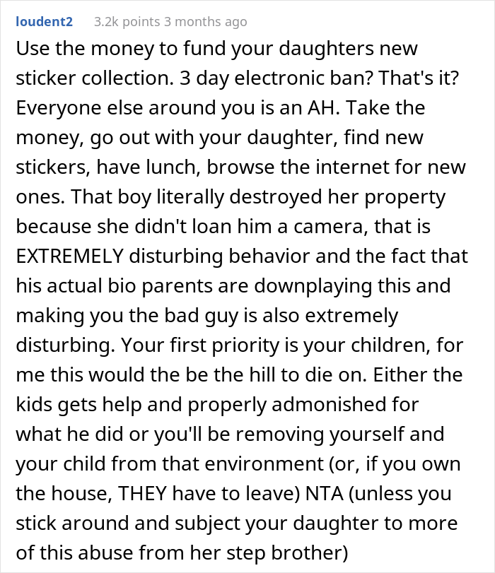 Mom Defends Her Daughter By Withdrawing Her Funds For Stepson’s Camp After He Ruined Her Sticker Collection Mom Defends Her Daughter By Withdrawing Her Funds For Stepson’s Camp After He Ruined Her Sticker Collection