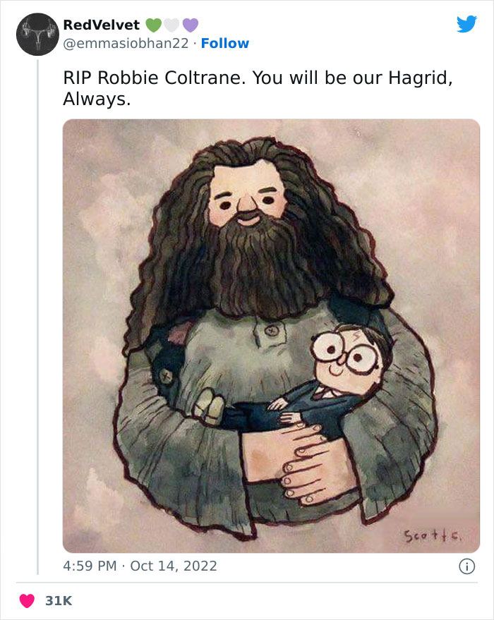 30 Of The Most Touching Tributes Paid To The Late Robbie Coltrane, Star Of Cracker And Harry Potter 30 Of The Most Touching Tributes Paid To The Late Robbie Coltrane, Star Of Cracker And Harry Potter