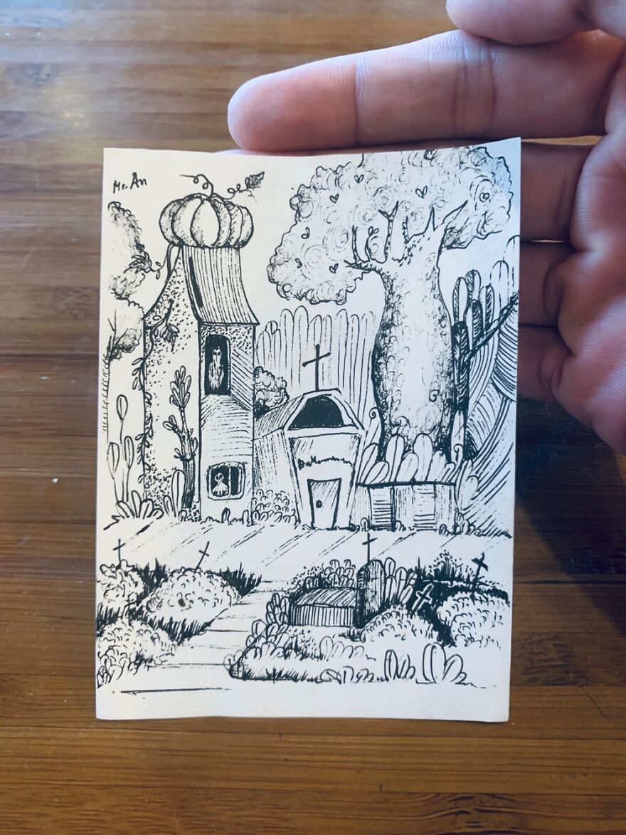 11 Pics Of Mini Halloween Drawings I Did With The Theme &#8220;There&#8217;s Someone At The Window&#8221;