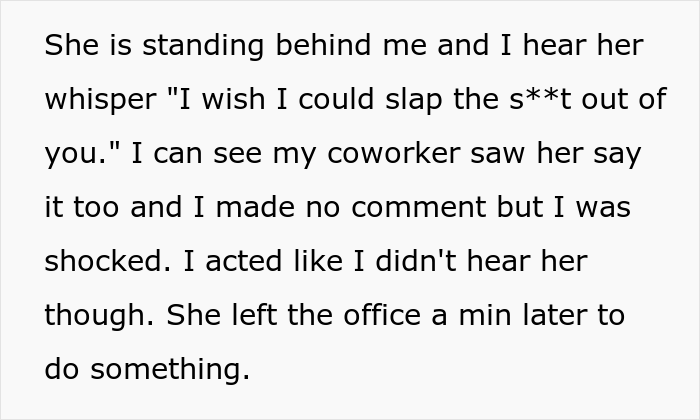 5 Months Pregnant Worker Exposes Her Problematic Boss’ Wish To Slap Her To Literally Everyone In The Workspace, Gets Her Fired 5 Months Pregnant Worker Exposes Her Problematic Boss’ Wish To Slap Her To Literally Everyone In The Workspace, Gets Her Fired