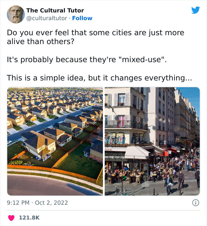 Twitter Account That Offers “A Beautiful Education” Explains Why Some Cities Feel More Alive Than Others Twitter Account That Offers “A Beautiful Education” Explains Why Some Cities Feel More Alive Than Others