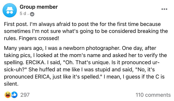 People In This Facebook Group Are Sharing Hilariously Unfortunate Names Parents Actually Give Their Children, Here Are 30 Of The Worst Ones (New Pics) People In This Facebook Group Are Sharing Hilariously Unfortunate Names Parents Actually Give Their Children, Here Are 30 Of The Worst Ones (New Pics)