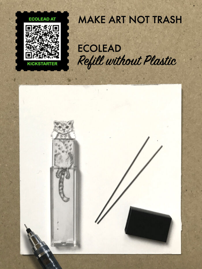 I Make Art To Highlight The Disposable Plastic Cases That Come With Lead Pencil Refills (12 Pics) I Make Art To Highlight The Disposable Plastic Cases That Come With Lead Pencil Refills (12 Pics)