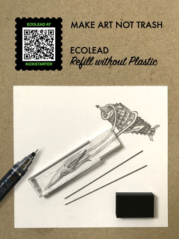 I Make Art To Highlight The Disposable Plastic Cases That Come With Lead Pencil Refills (12 Pics) I Make Art To Highlight The Disposable Plastic Cases That Come With Lead Pencil Refills (12 Pics)