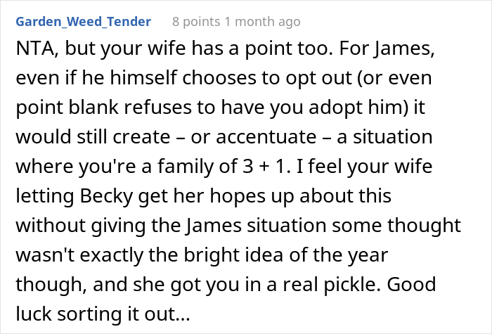 Wife Is Furious After Husband Says He Only Wants To Adopt One Of Her Two Children, But The Internet Supports Him Wife Is Furious After Husband Says He Only Wants To Adopt One Of Her Two Children, But The Internet Supports Him