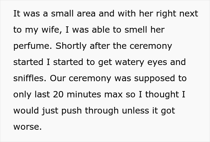 “Am I The Jerk For Asking My MIL To Leave Our Wedding Because Her Perfume Was Bothering Me?” “Am I The Jerk For Asking My MIL To Leave Our Wedding Because Her Perfume Was Bothering Me?”