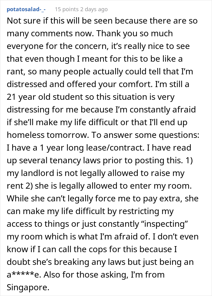Landlord Keeps Annoying This Tenant After They Refused To Pay $30 Extra A Month For Staying At Home On Weekends Landlord Keeps Annoying This Tenant After They Refused To Pay $30 Extra A Month For Staying At Home On Weekends