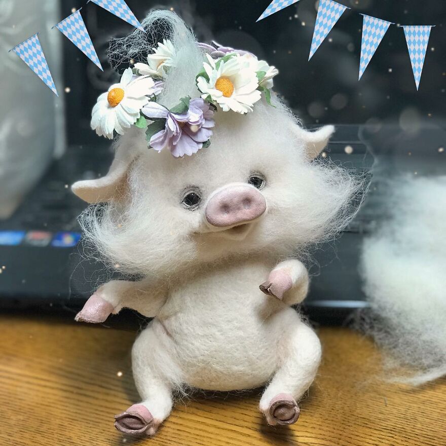 41 Miniature Animal Sculptures From Wool Made By This Artist 41 Miniature Animal Sculptures From Wool Made By This Artist