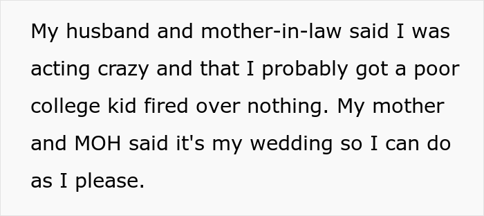 “AITA For Kicking A Server Out Of My Wedding?” “AITA For Kicking A Server Out Of My Wedding?”