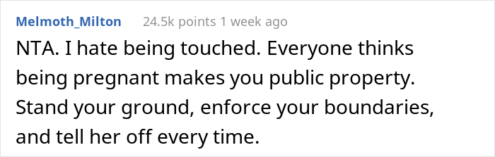 MIL Won’t Stop Touching Mom-To-Be’s Belly Despite Knowing That It Triggers Her, Gets Publicly Embarrassed MIL Won’t Stop Touching Mom-To-Be’s Belly Despite Knowing That It Triggers Her, Gets Publicly Embarrassed