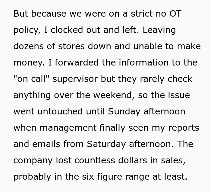 Boss Tells Employee ‘Absolutely No Overtime’, Regrets It When He Maliciously Complies Boss Tells Employee ‘Absolutely No Overtime’, Regrets It When He Maliciously Complies