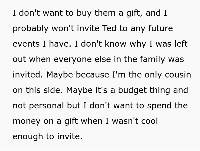 “Would I Be The [Jerk] For Not Sending A Gift For A Wedding I Wasn’t Invited To?”