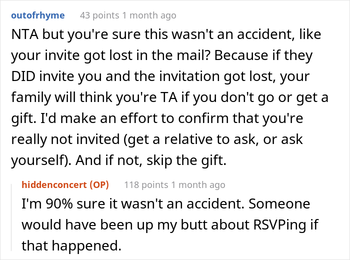 “Would I Be The [Jerk] For Not Sending A Gift For A Wedding I Wasn’t Invited To?”
