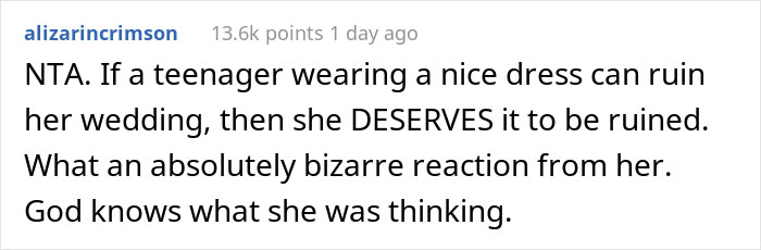 Bridezilla Blames Teen For Being “Too Flashy” And Ruining Her Big Day, Gives An Ultimatum That Leads To Teen’s Parents Pressing Charges Bridezilla Blames Teen For Being “Too Flashy” And Ruining Her Big Day, Gives An Ultimatum That Leads To Teen’s Parents Pressing Charges