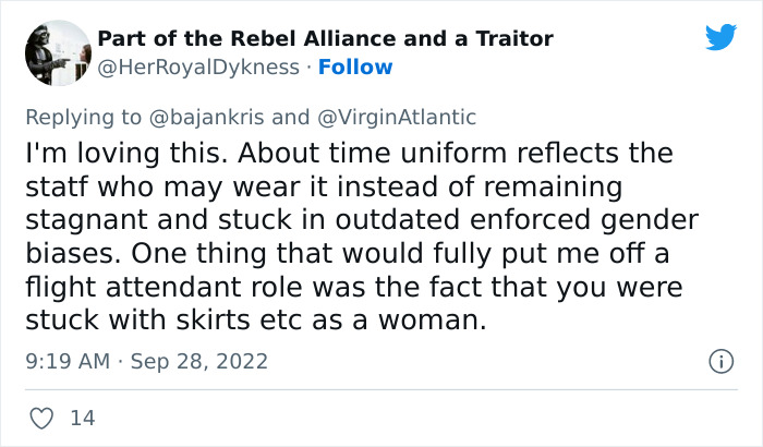 Virgin Atlantic Scraps Gendered Uniforms To Drive Inclusivity, Dividing Opinions Online Virgin Atlantic Scraps Gendered Uniforms To Drive Inclusivity, Dividing Opinions Online