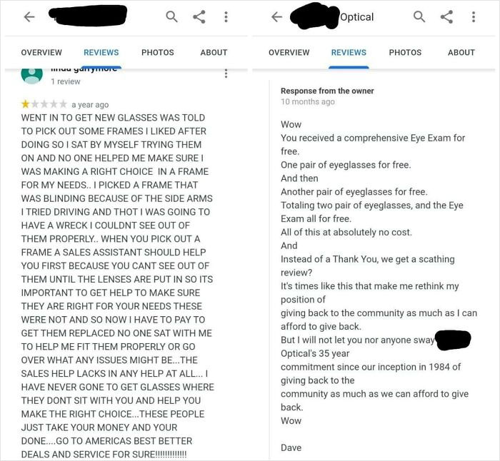 40 Times Customers Tried To Sabotage Businesses With Their Bad Reviews But Were Surprised When It Backfired