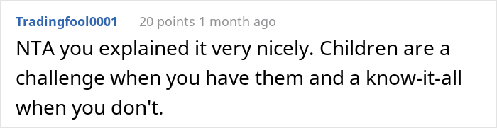 Guy Asks Whether He Did The Wrong Thing By Telling Off His Child-Free Sister As He’s Fed Up With Her Parenting Ideas Guy Asks Whether He Did The Wrong Thing By Telling Off His Child-Free Sister As He’s Fed Up With Her Parenting Ideas
