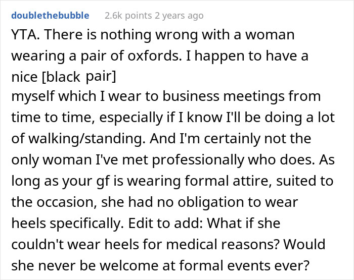 &ldquo;[Am I The Jerk] For Wanting My Girlfriend To Wear Appropriate Shoes To An Event?&rdquo;