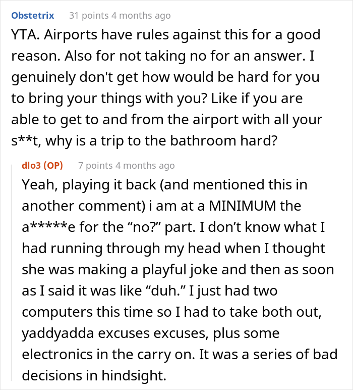 Man Is Puzzled That A Woman Turned Down His Request To Watch His Belongings At The Airport While He Uses The Restroom Man Is Puzzled That A Woman Turned Down His Request To Watch His Belongings At The Airport While He Uses The Restroom