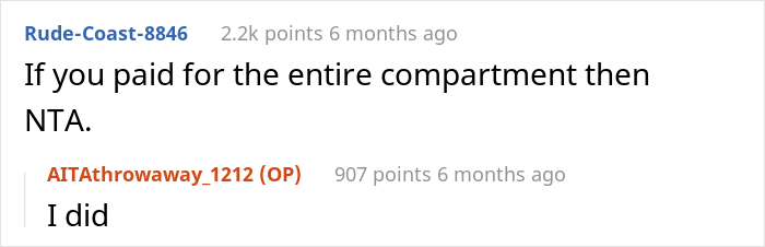 Traveler Is Told She Was Wrong For Asking A Woman With A Service Dog To Leave Her Compartment She Paid For So She Wants The Internet’s Opinion