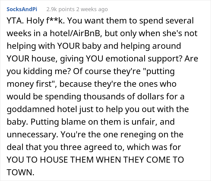 Pregnant Woman Asks For Parents’ Help For A Few Weeks, Refuses To Let Them Stay At Her House Because She Wants Privacy