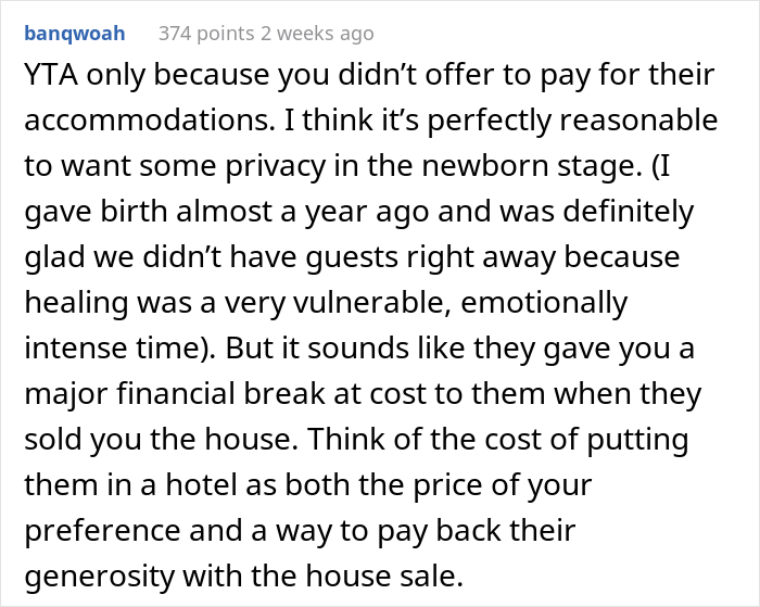 Pregnant Woman Asks For Parents’ Help For A Few Weeks, Refuses To Let Them Stay At Her House Because She Wants Privacy