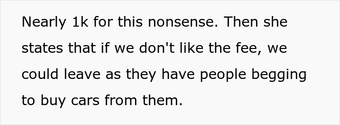 Buyers Maliciously Comply When Car Dealership Gives Them The Ultimatum “Take It Or Leave It” Buyers Maliciously Comply When Car Dealership Gives Them The Ultimatum “Take It Or Leave It”