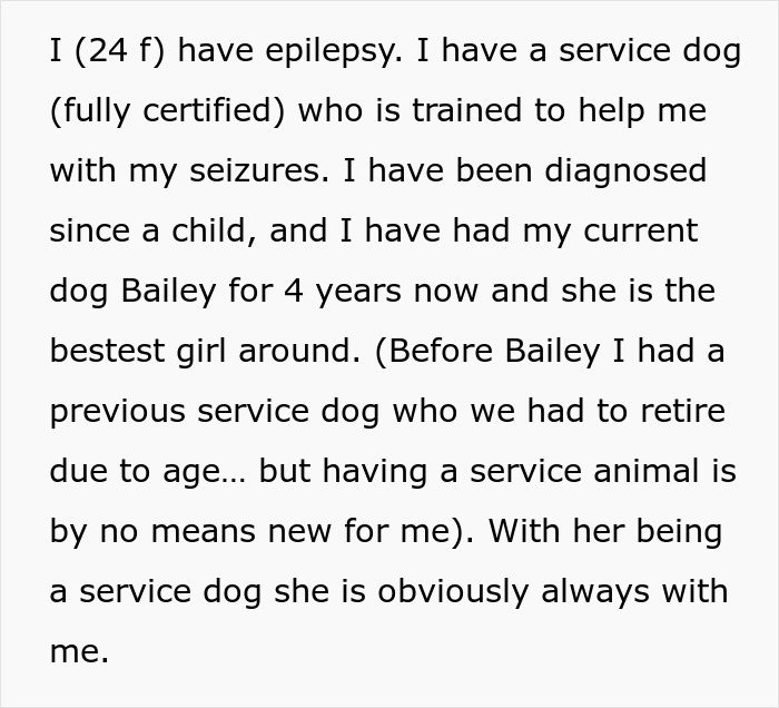 Woman Makes Her Friend Leave Her Service Dog In The Backyard, Is Upset Everyone Hates Her For It After The Woman Gets A Concussion From A Seizure Woman Makes Her Friend Leave Her Service Dog In The Backyard, Is Upset Everyone Hates Her For It After The Woman Gets A Concussion From A Seizure