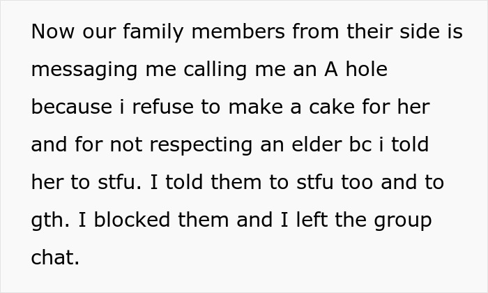 Family Has To Pick Sides After Woman Refuses To Bake More Cakes For Cousin After She Disappeared When She Had To Pay For The First One Family Has To Pick Sides After Woman Refuses To Bake More Cakes For Cousin After She Disappeared When She Had To Pay For The First One