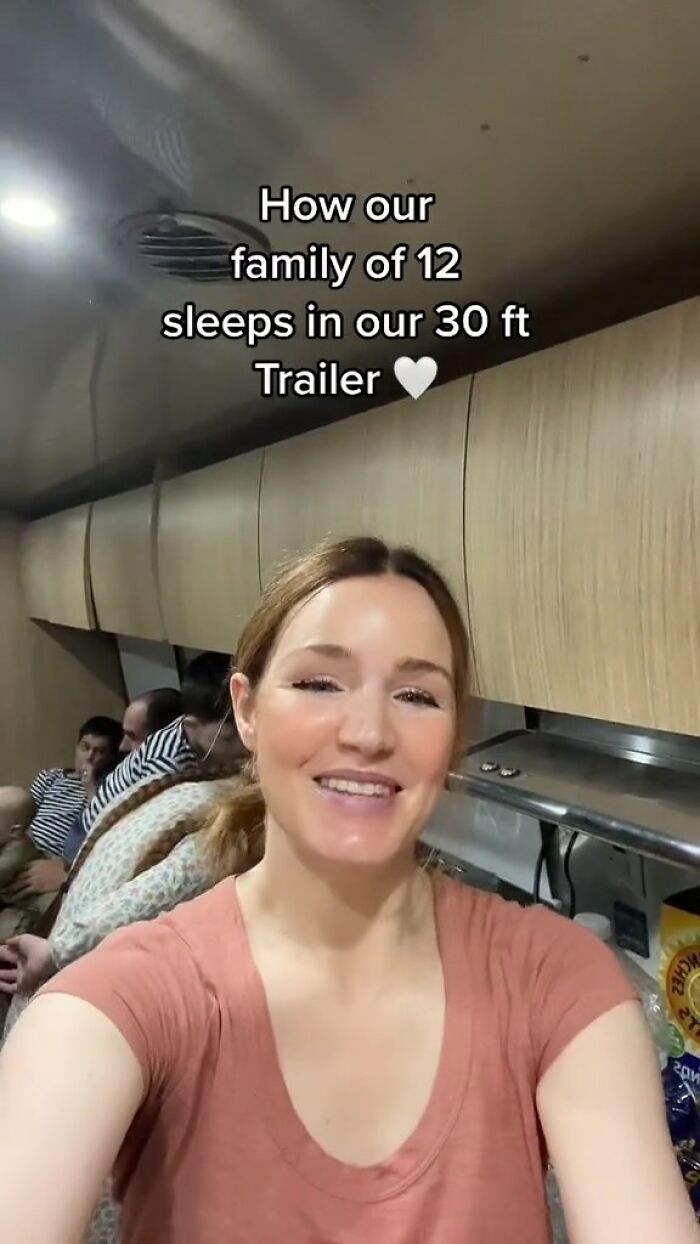 Family Of 12 Shows How They Manage To Travel In A 30-Foot Trailer And People Online Don’t Approve