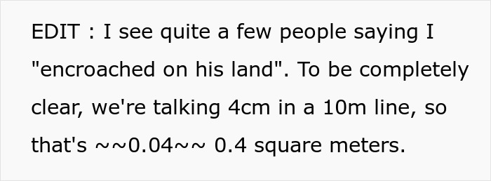 Guy Plots The Ultimate Retaliation Against His Neighbor Who Sued Him Over A Fence That Went 1.5 Inches Beyond The Property Line Guy Plots The Ultimate Retaliation Against His Neighbor Who Sued Him Over A Fence That Went 1.5 Inches Beyond The Property Line