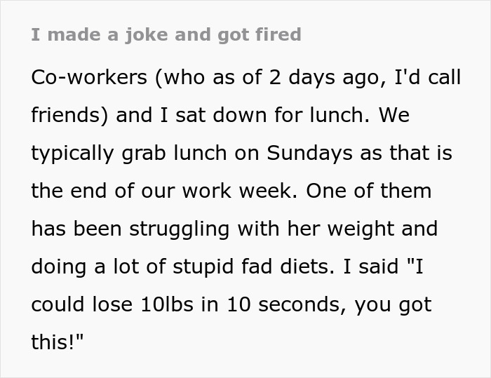 Person With A Disability Made A Joke About Their Fake Leg And Got Fired Person With A Disability Made A Joke About Their Fake Leg And Got Fired