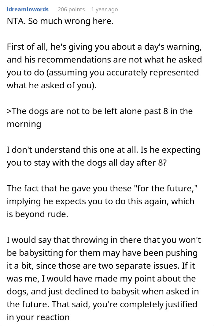 &#8220;[Am I The Jerk] For Telling My Neighbor That We Won&#8217;t Ever Watch His Dogs Again?&#8221;