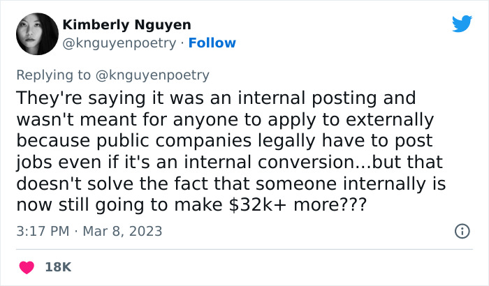 Woman Finds Her Company’s Ad For Her Position, But Offering $32k-$90k More, Applies For It And Causes Havoc In The Workplace Woman Finds Her Company’s Ad For Her Position, But Offering $32k-$90k More, Applies For It And Causes Havoc In The Workplace