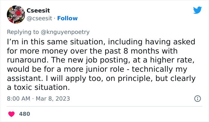 Woman Finds Her Company’s Ad For Her Position, But Offering $32k-$90k More, Applies For It And Causes Havoc In The Workplace Woman Finds Her Company’s Ad For Her Position, But Offering $32k-$90k More, Applies For It And Causes Havoc In The Workplace