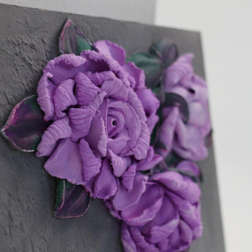 My 20 Floral 3D Paintings From Decorative Plaster My 20 Floral 3D Paintings From Decorative Plaster
