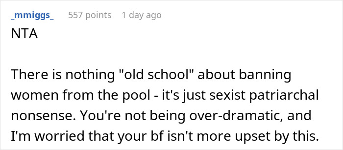 Woman Was About To Check Out In-Laws&#8217; New Pool, Only To Learn Women Are Not Allowed To Use It, Refuses To Ever Come Back