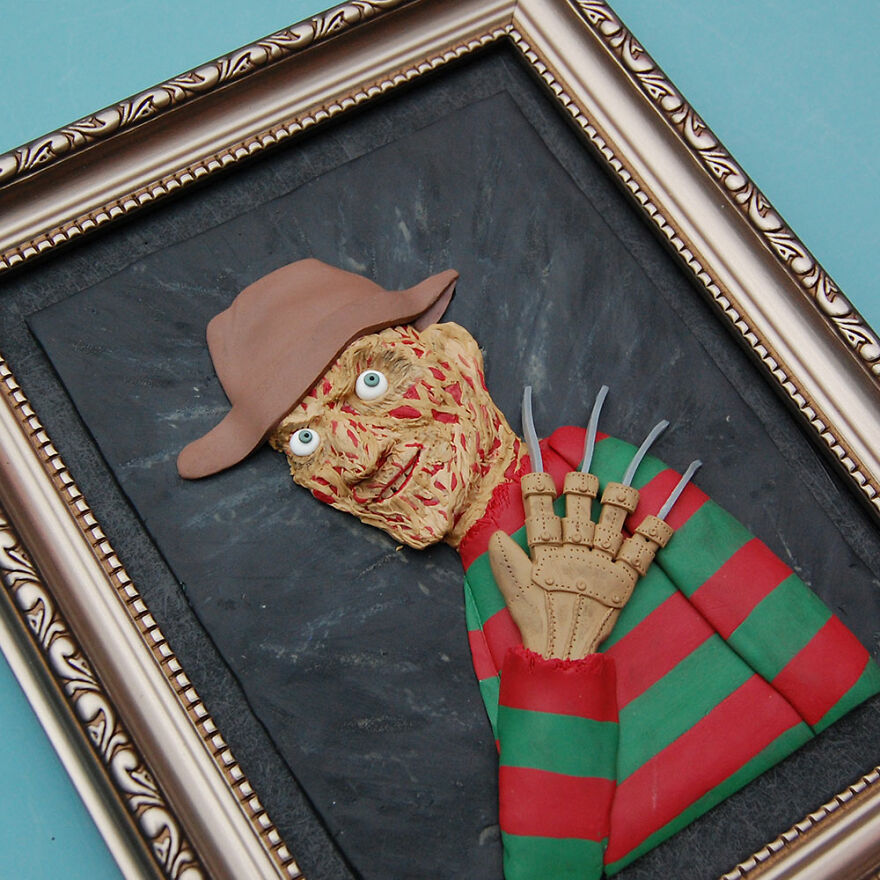 I Am A Clay Artist And Illustrator And I Make &#8216;Paintings&#8217; Inspired By Movies I Love (16 Pics)