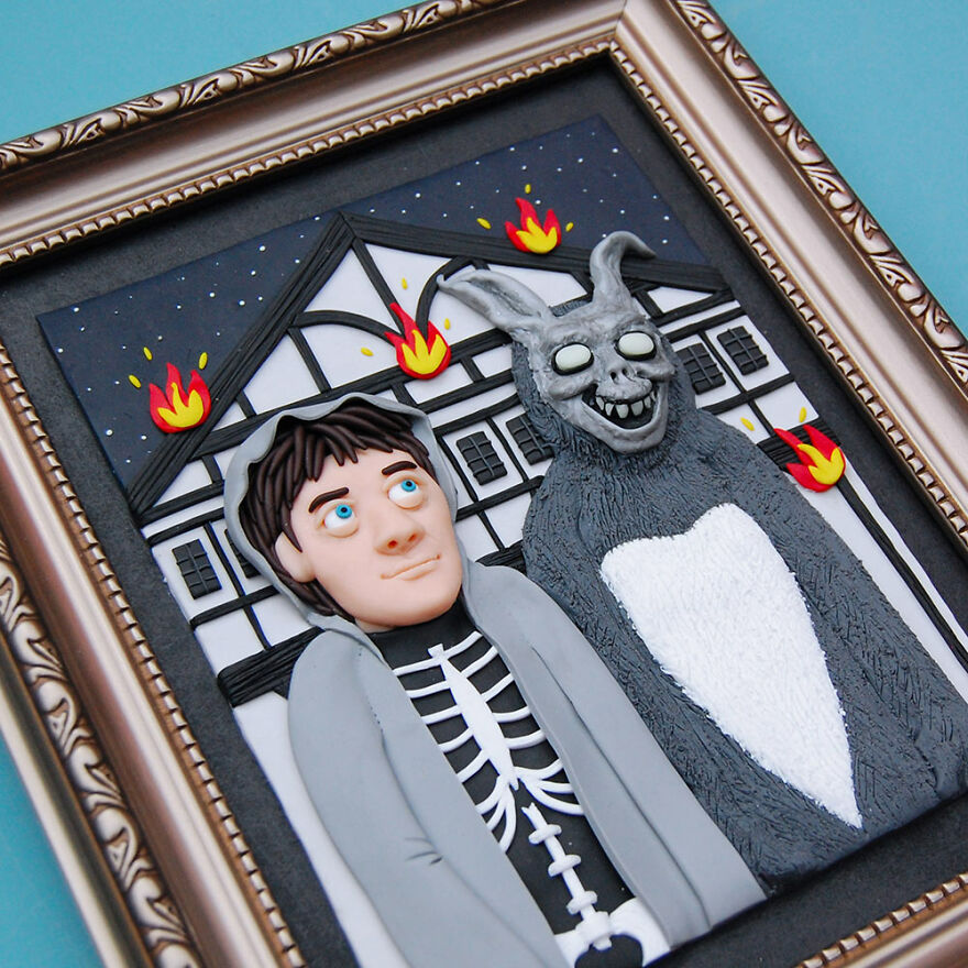 I Am A Clay Artist And Illustrator And I Make &#8216;Paintings&#8217; Inspired By Movies I Love (16 Pics)