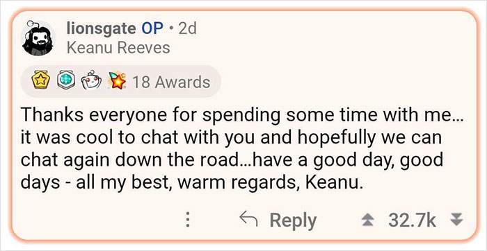 People Loved This “Ask Me Anything” Session With Keanu Reeves, And Here Are The 31 Best Questions And Answers People Loved This “Ask Me Anything” Session With Keanu Reeves, And Here Are The 31 Best Questions And Answers