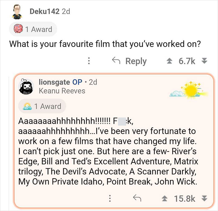 People Loved This “Ask Me Anything” Session With Keanu Reeves, And Here Are The 31 Best Questions And Answers People Loved This “Ask Me Anything” Session With Keanu Reeves, And Here Are The 31 Best Questions And Answers