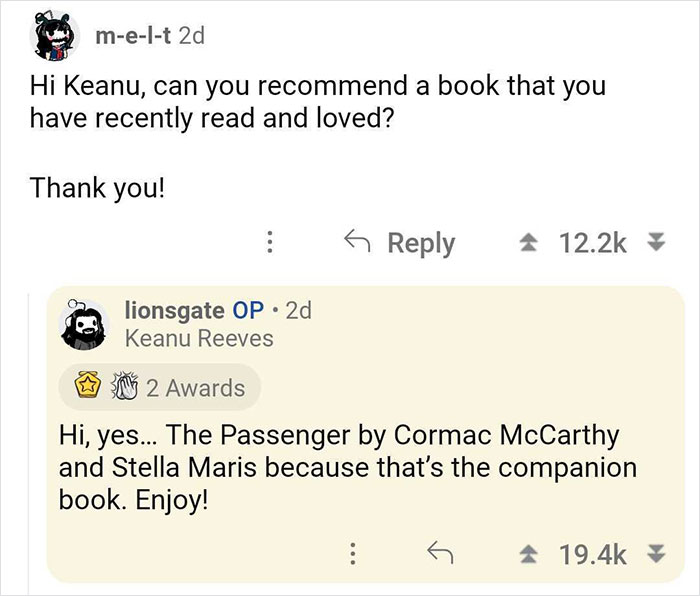 People Loved This “Ask Me Anything” Session With Keanu Reeves, And Here Are The 31 Best Questions And Answers People Loved This “Ask Me Anything” Session With Keanu Reeves, And Here Are The 31 Best Questions And Answers