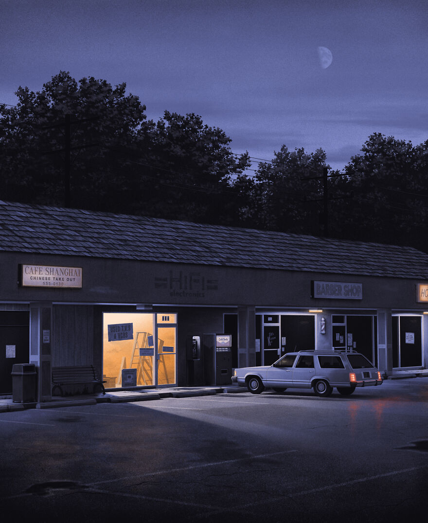 The Quiet Streets Of My Town At Nighttime Are The Main Focus Of My Art, Here Are My 20 Best Works